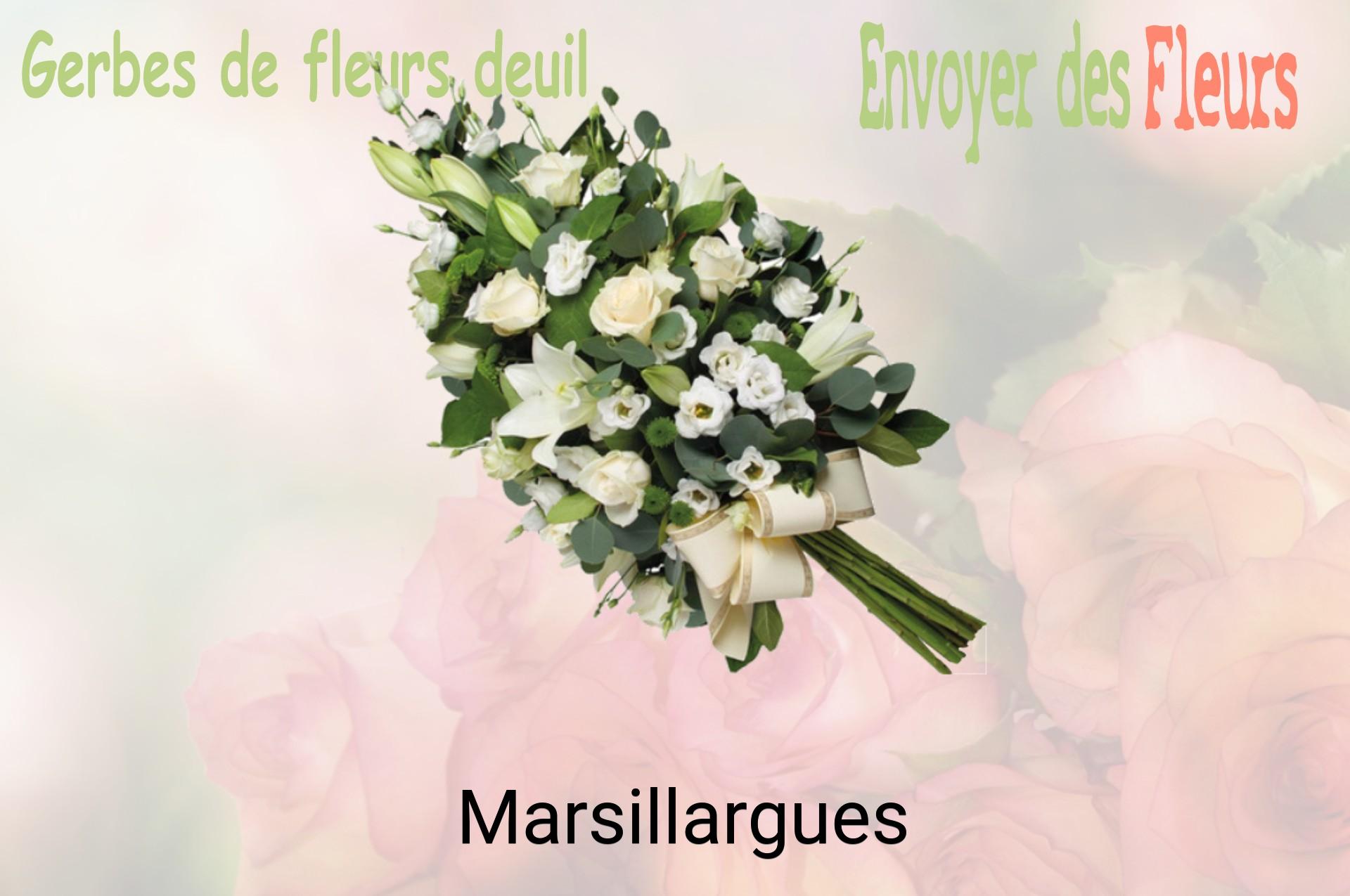 Gerbe de fleurs de deuil livrée à Marsillargues